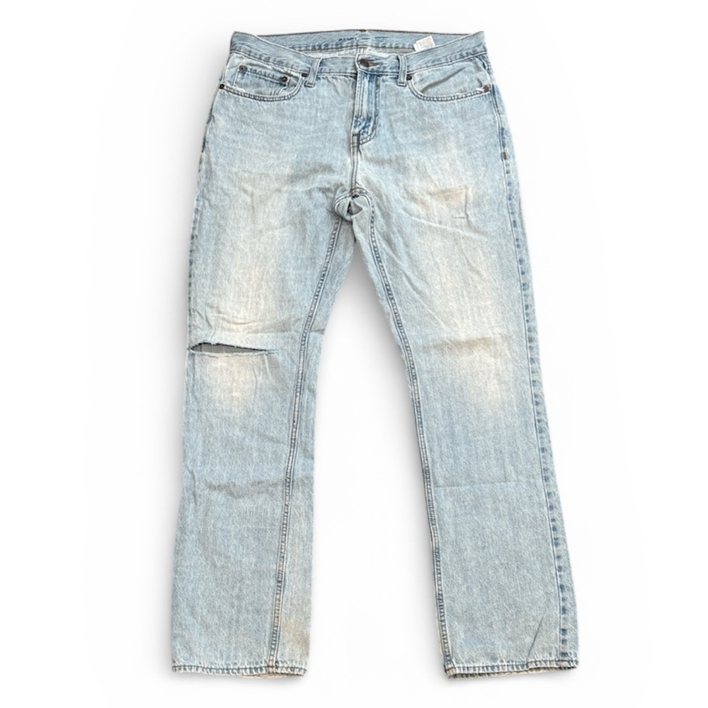 Old Navy | Light Blue Straight Jeans Size 34x34 **Ripped